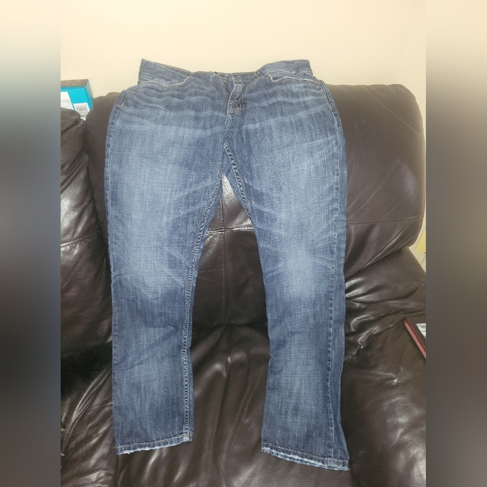 Bootleggers Blue Lightly Distressed Slim Straight Jeans
